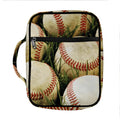 Baseballs On Field Print Front Pocket Bible Bag
