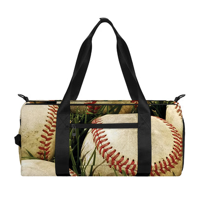 Baseballs On Field Print Gym Bag
