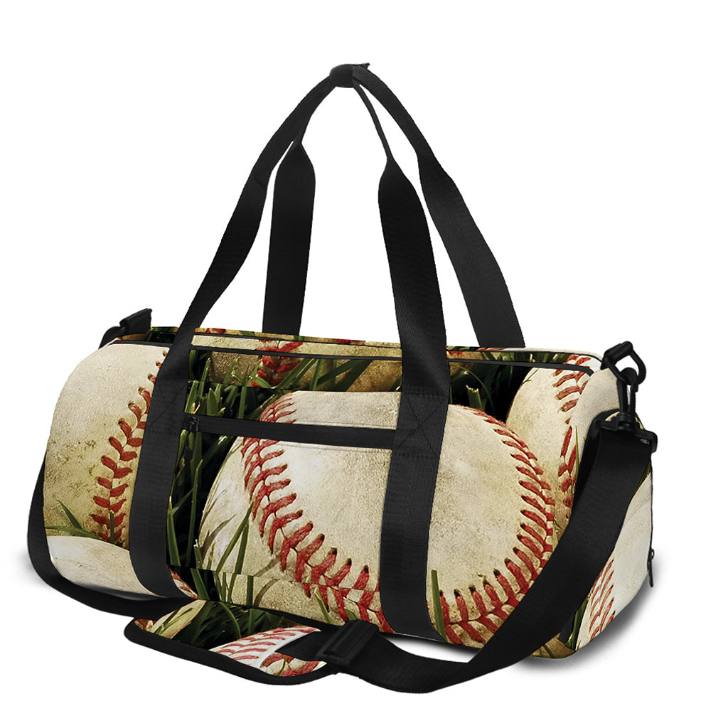 Baseballs On Field Print Gym Bag