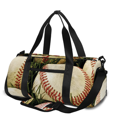Baseballs On Field Print Gym Bag