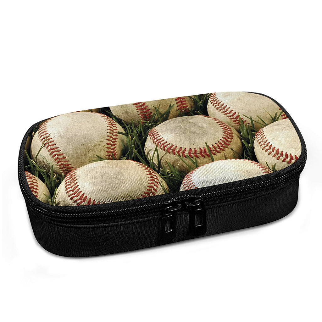 Baseballs On Field Print Insulin Cooler Travel Case