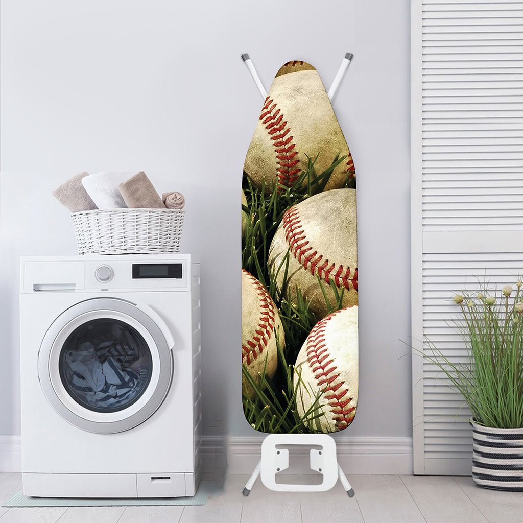 Baseballs On Field Print Ironing Board Cover