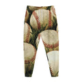 Baseballs On Field Print Jogger Pants