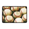 Baseballs On Field Print Kitchen Mat