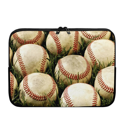 Baseballs On Field Print Laptop Sleeve