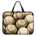 Baseballs On Field Print Laptop Sleeve With Handle