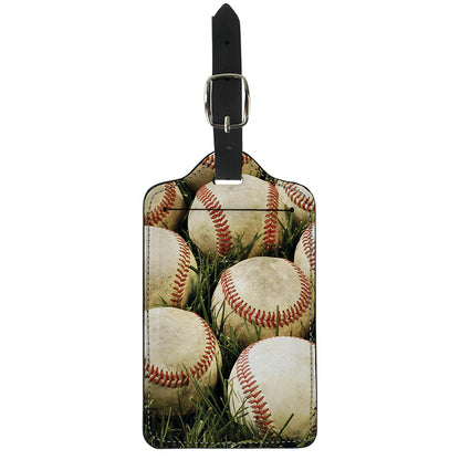 Baseballs On Field Print Luggage Tag