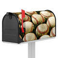 Baseballs On Field Print Mailbox Cover