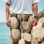 Baseballs On Field Print Men's Cargo Shorts
