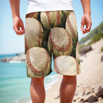 Baseballs On Field Print Men's Cargo Shorts
