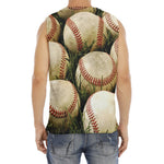 Baseballs On Field Print Men's Fitness Tank Top