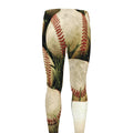 Baseballs On Field Print Men's Leggings