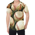 Baseballs On Field Print Men's Shirt