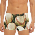 Baseballs On Field Print Men's Short Boxer Briefs