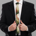 Baseballs On Field Print Necktie