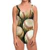 Baseballs On Field Print One Piece Swimsuit