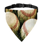 Baseballs On Field Print Over The Collar Dog Bandana