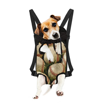 Baseballs On Field Print Pet Carrier Backpack