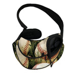 Baseballs On Field Print Pet Sling Carrier