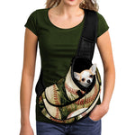 Baseballs On Field Print Pet Sling Carrier