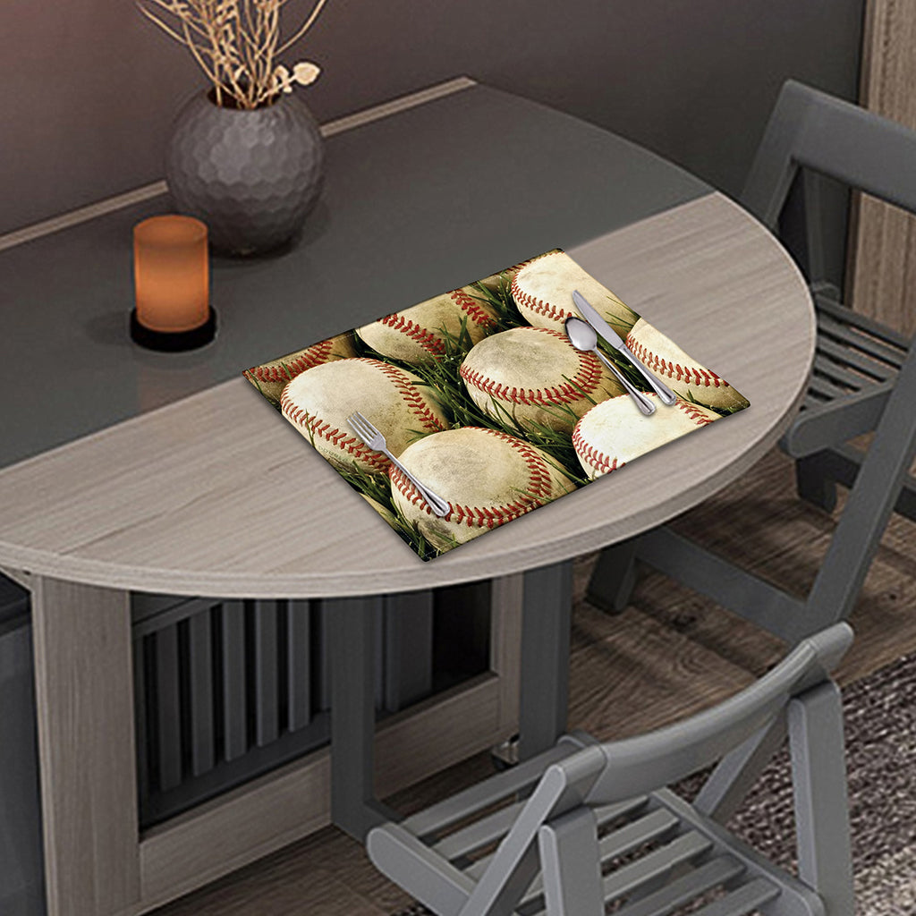 Baseballs On Field Print Placemat