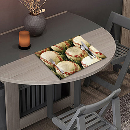 Baseballs On Field Print Placemat