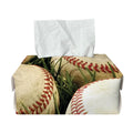 Baseballs On Field Print Rectangle Tissue Box Cover