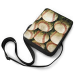 Baseballs On Field Print Rectangular Crossbody Bag