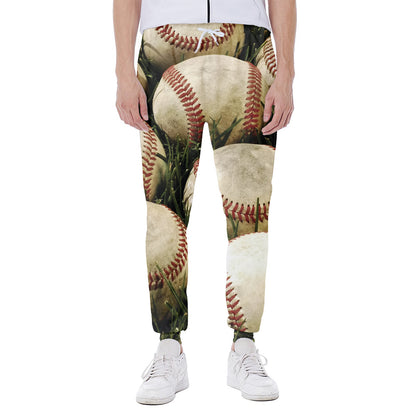 Baseballs On Field Print Scuba Joggers