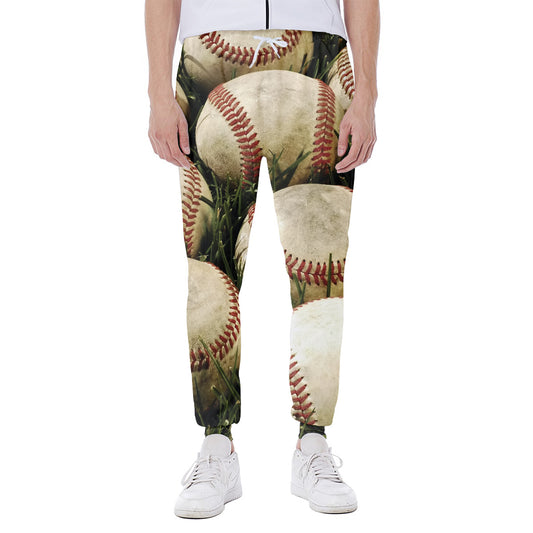 Baseballs On Field Print Scuba Joggers