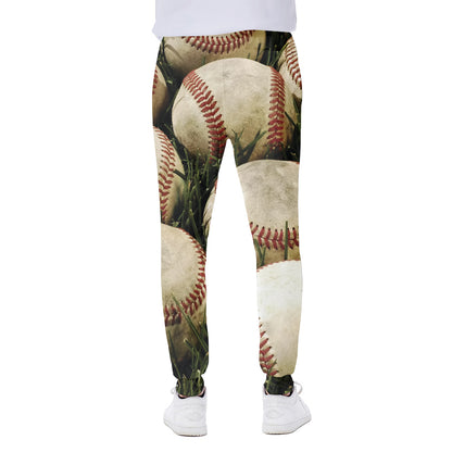 Baseballs On Field Print Scuba Joggers