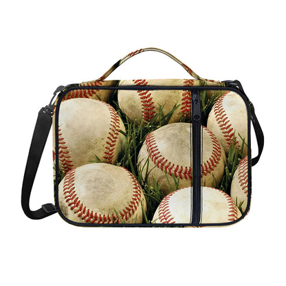 Baseballs On Field Print Shoulder Strap Bible Bag
