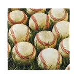 Baseballs On Field Print Silk Bandana