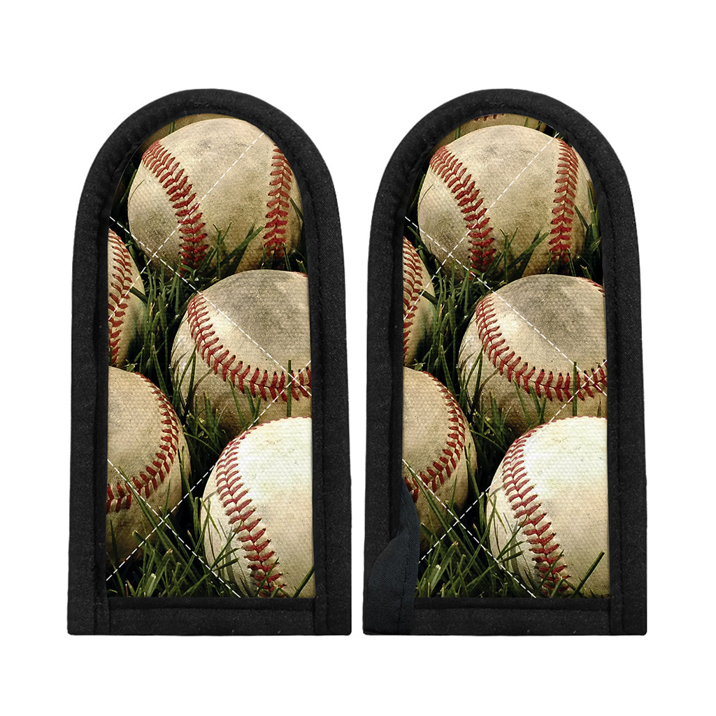 Baseballs On Field Print Skillet Handle Cover