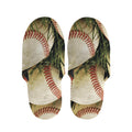 Baseballs On Field Print Slippers