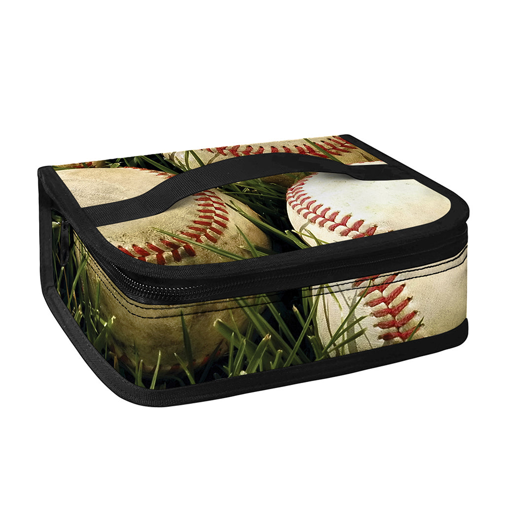 Baseballs On Field Print Small Lunch Bag
