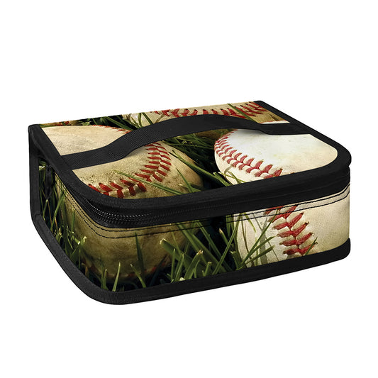 Baseballs On Field Print Small Lunch Bag