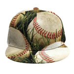 Baseballs On Field Print Snapback Cap