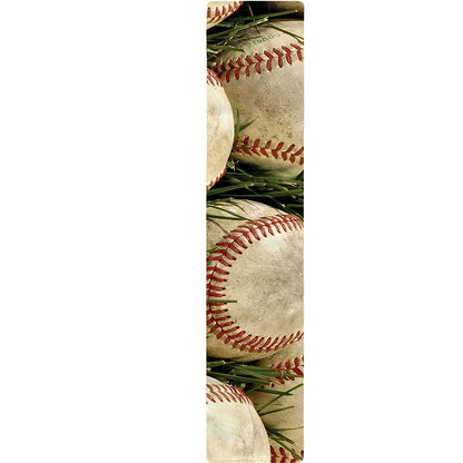 Baseballs On Field Print Table Runner