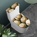 Baseballs On Field Print Toilet Lid And Tank Cover Set