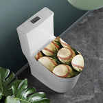 Baseballs On Field Print Toilet Lid Cover