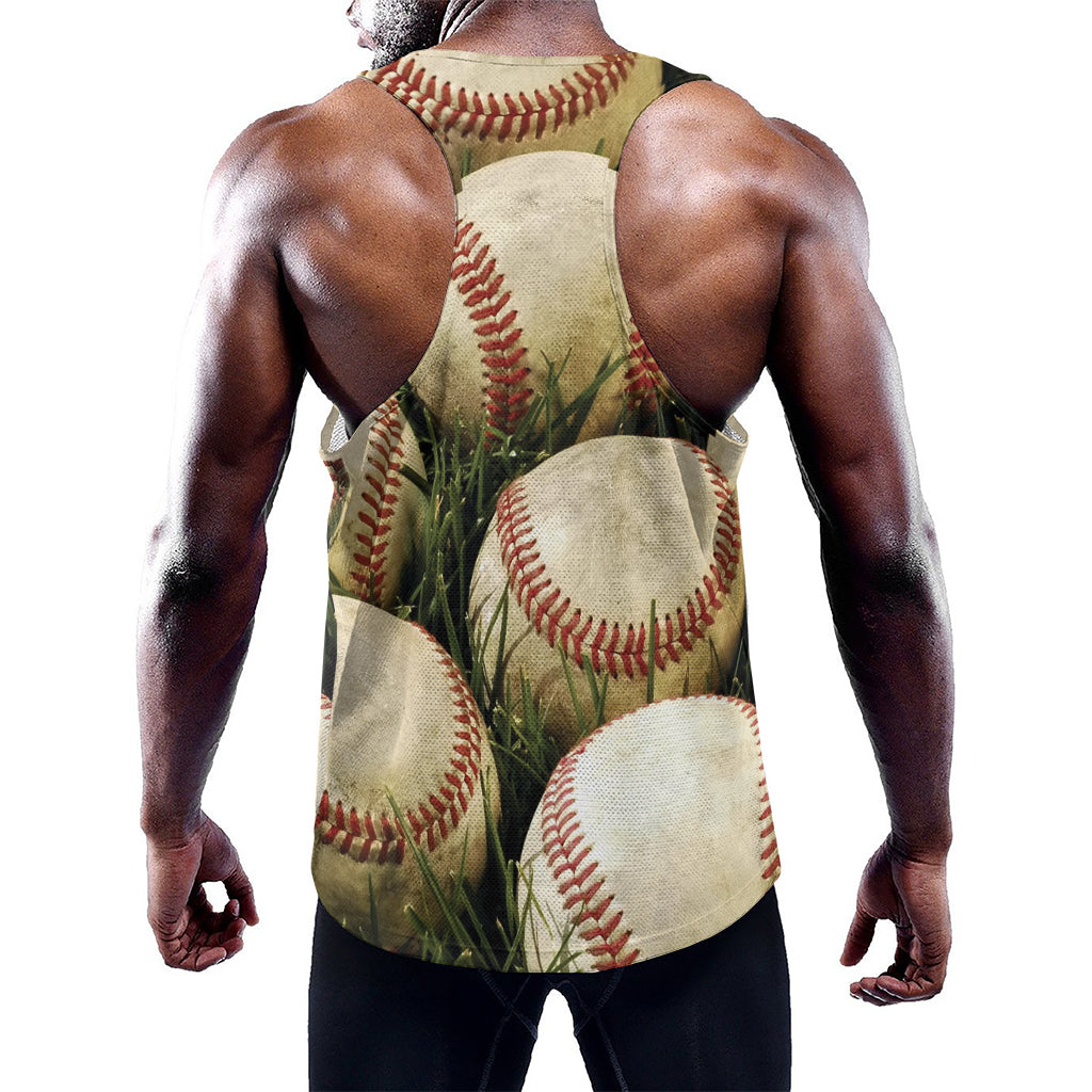 Baseballs On Field Print Training Tank Top