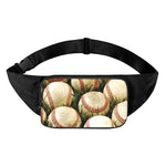 Baseballs On Field Print Waist Bag