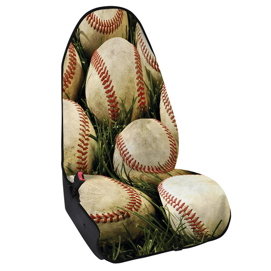 Baseballs On Field Print Waterproof Car Seat Cover