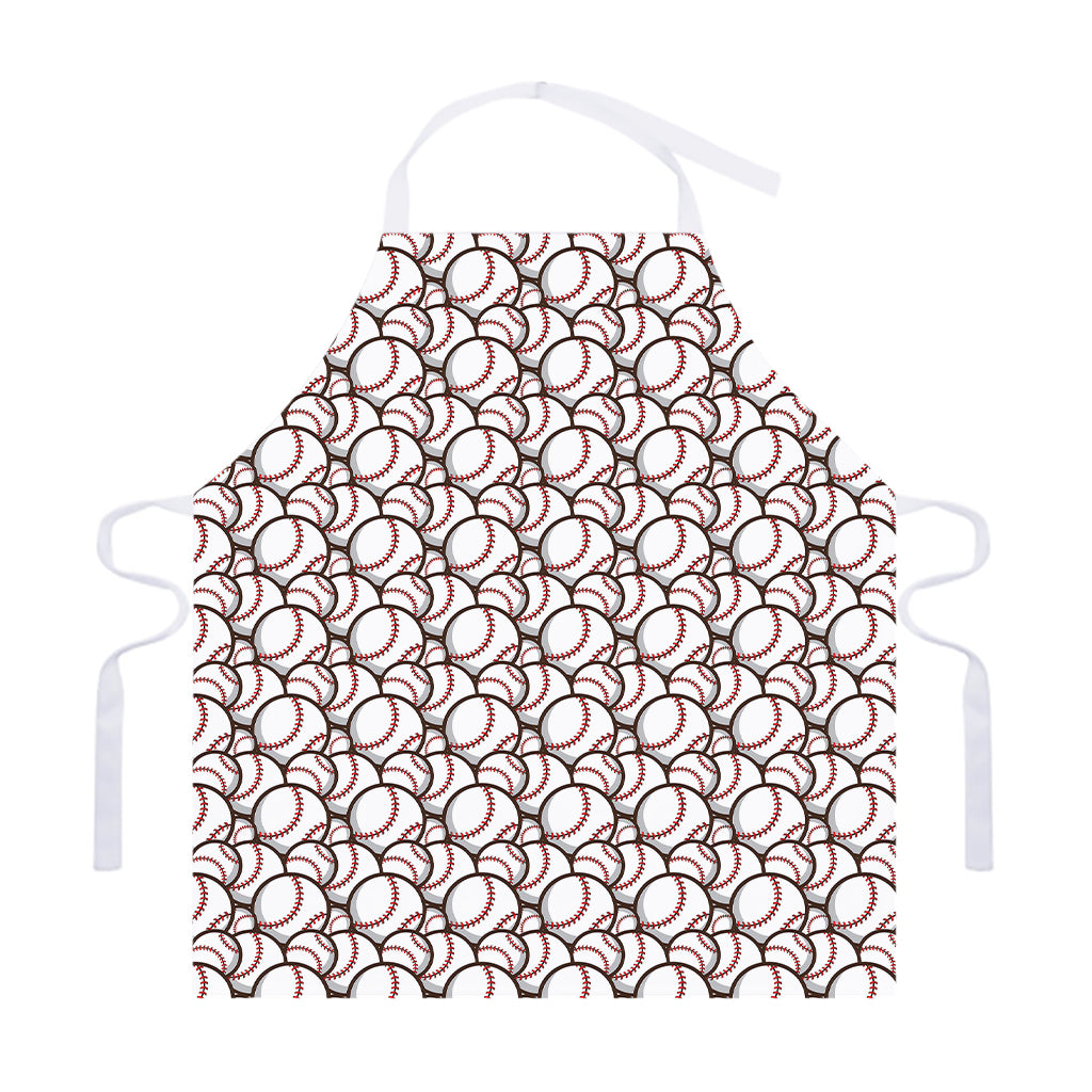 Baseballs Pattern Print Adjustable Apron