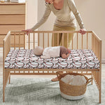 Baseballs Pattern Print Baby Crib Sheet