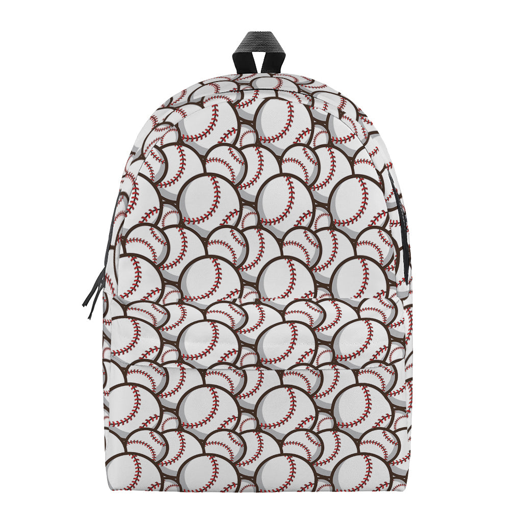 Baseballs Pattern Print Backpack