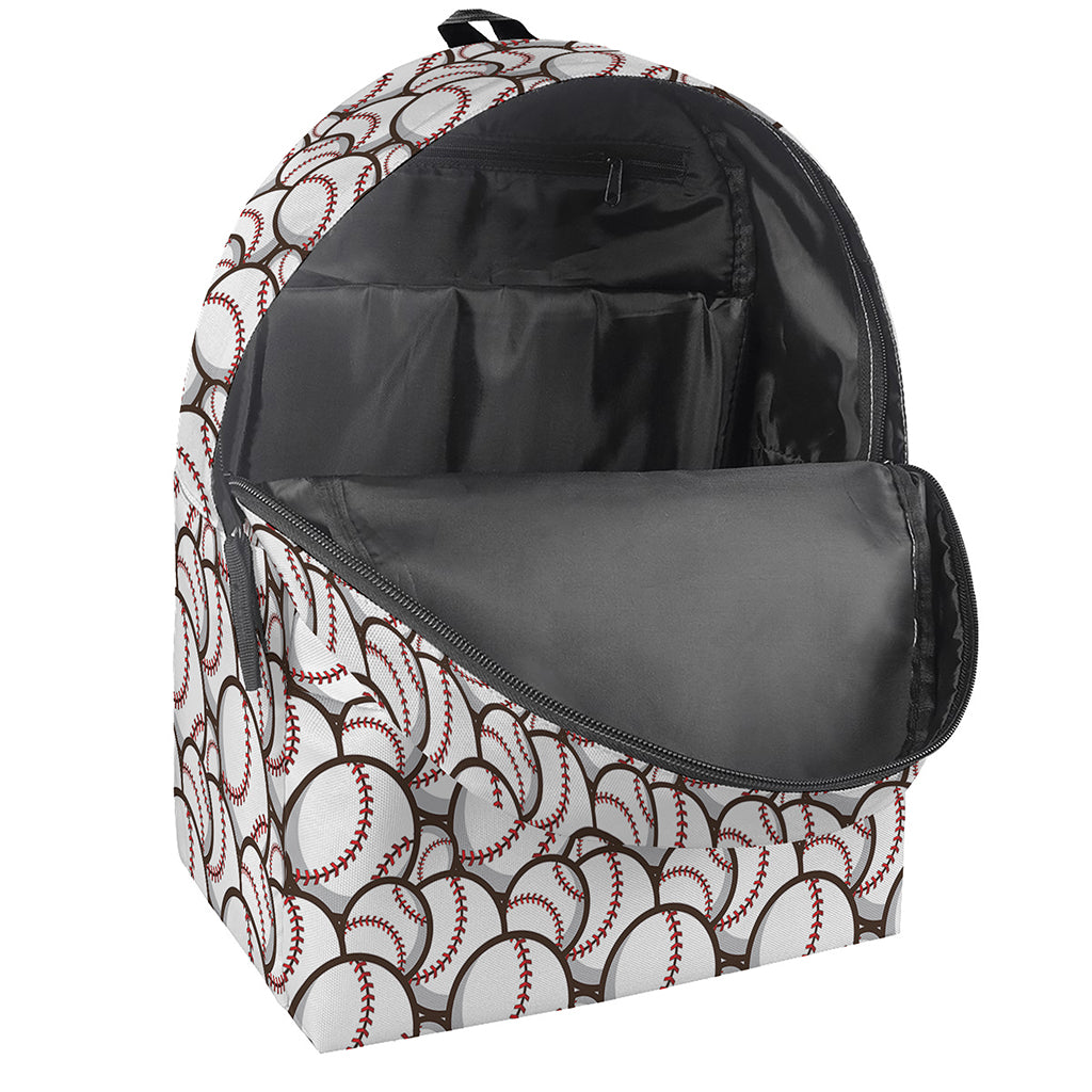 Baseballs Pattern Print Backpack