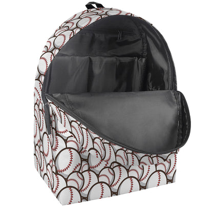 Baseballs Pattern Print Backpack
