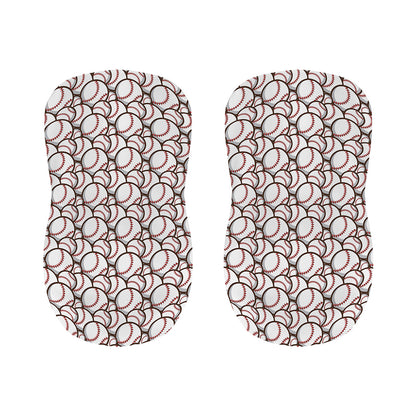 Baseballs Pattern Print Bar Stool Covers